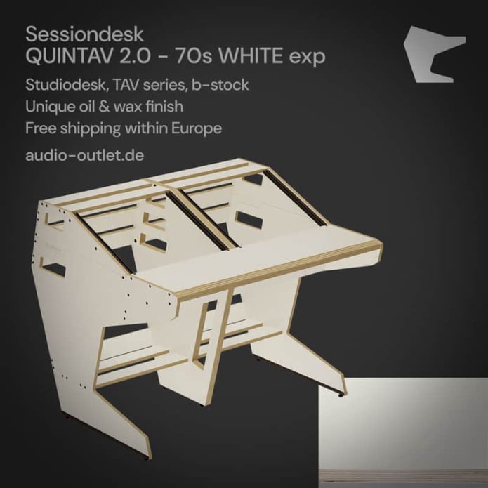 Sessiondesk QUINTAV 2.0 70s white exp.
